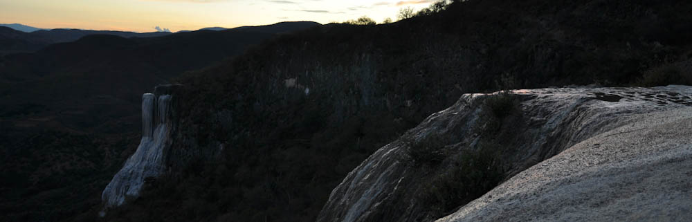 Hierve el agua after sunset