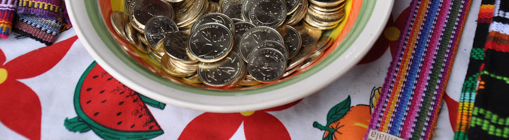 Guatemalan coins look like coin-chocolates!