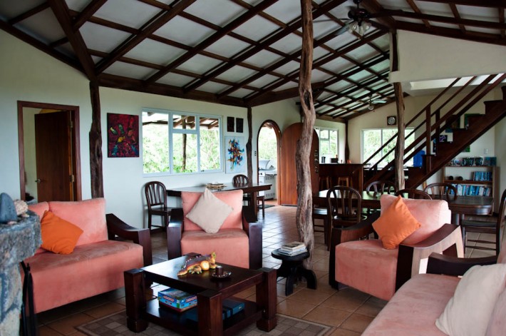 Living room with a lot of natural light