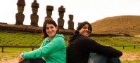 A&Z in Anakena Beach