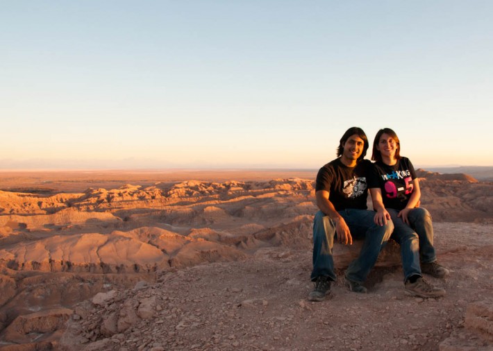 A&Z in the moon at sunset!