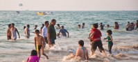 Calangute beach on Christmas day, Goa